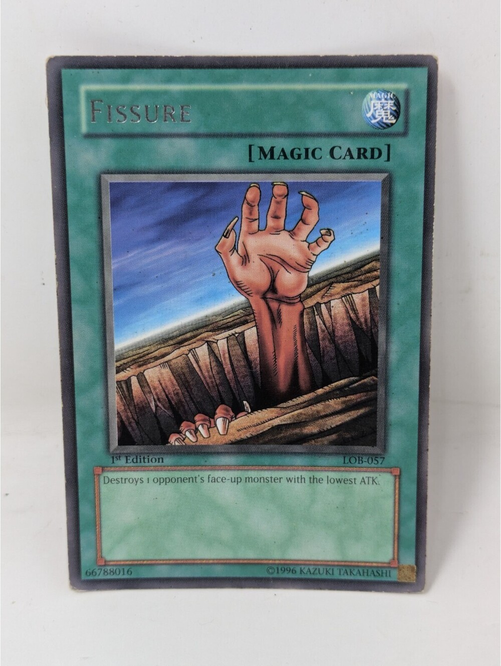 Yu-Gi-Oh - FISSURE - LOB-057 1st Edition AE - RARE - MP